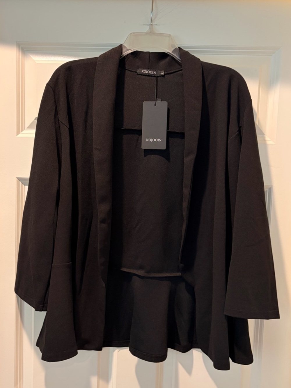 KOSOON Black Open-Front Blazer Cardigan